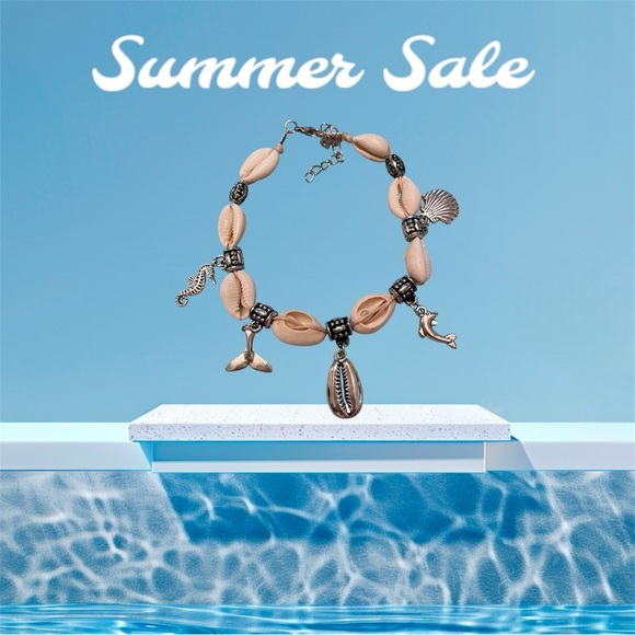 Seashell and ocean style anklet NIP perfect for summer - Picture 2 of 2